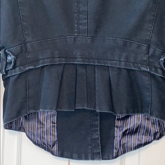 Free People distressed black jacket size 2 - Picture 6 of 14